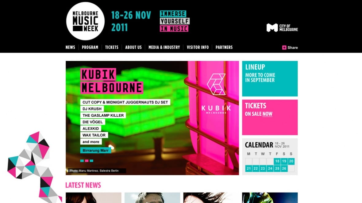 City of Melbourne : Melbourne Music Campaign booklet website