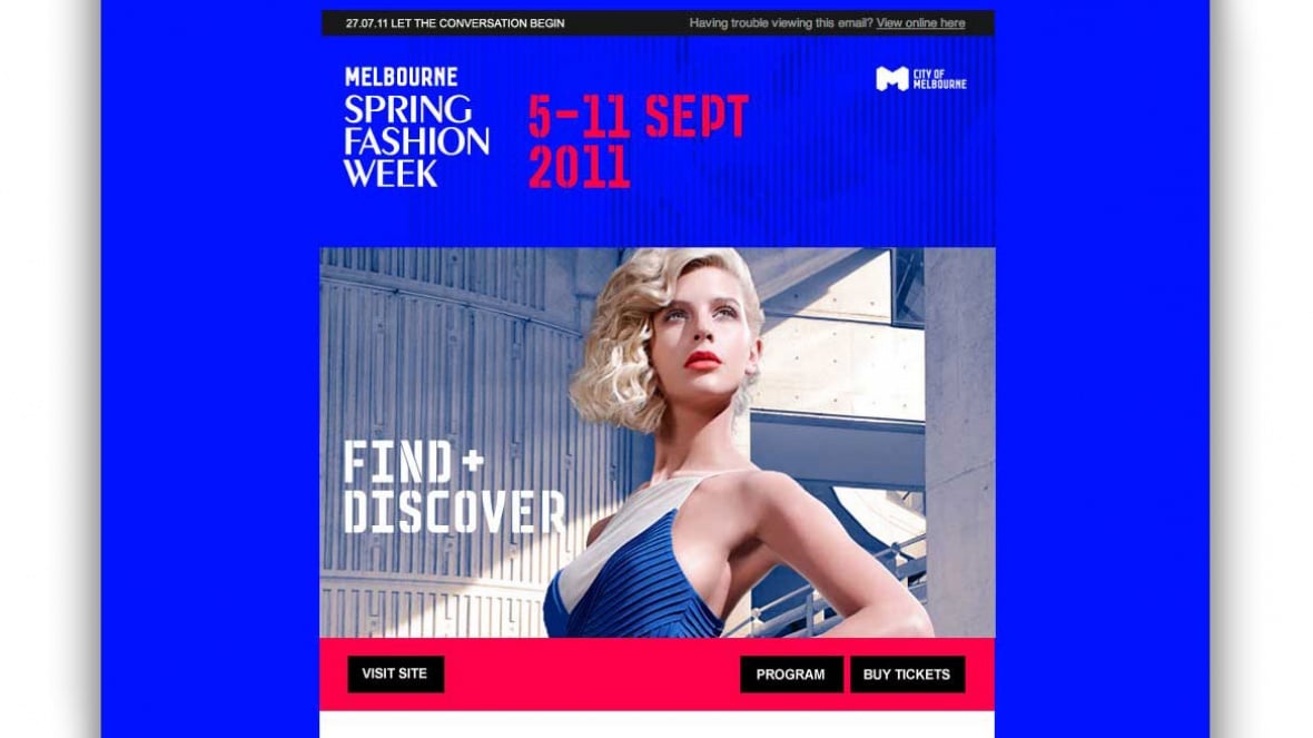 City of Melbourne : Fashion Campaign website 1