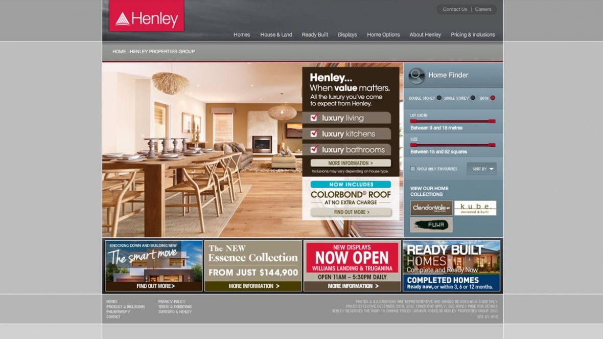 Henley Properties : Real Estate Website 1