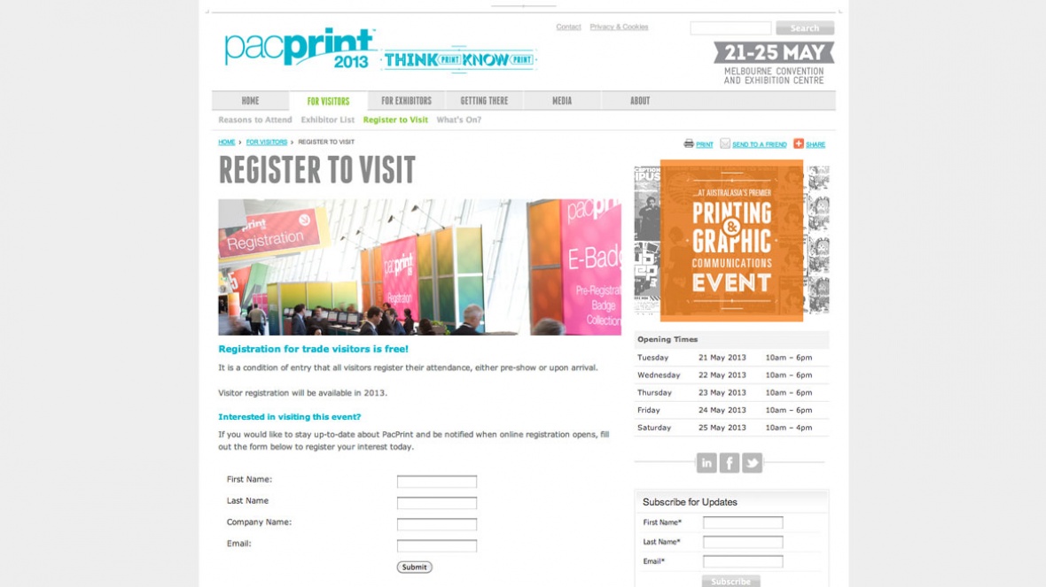 PacPrint : Print Design Campaign website