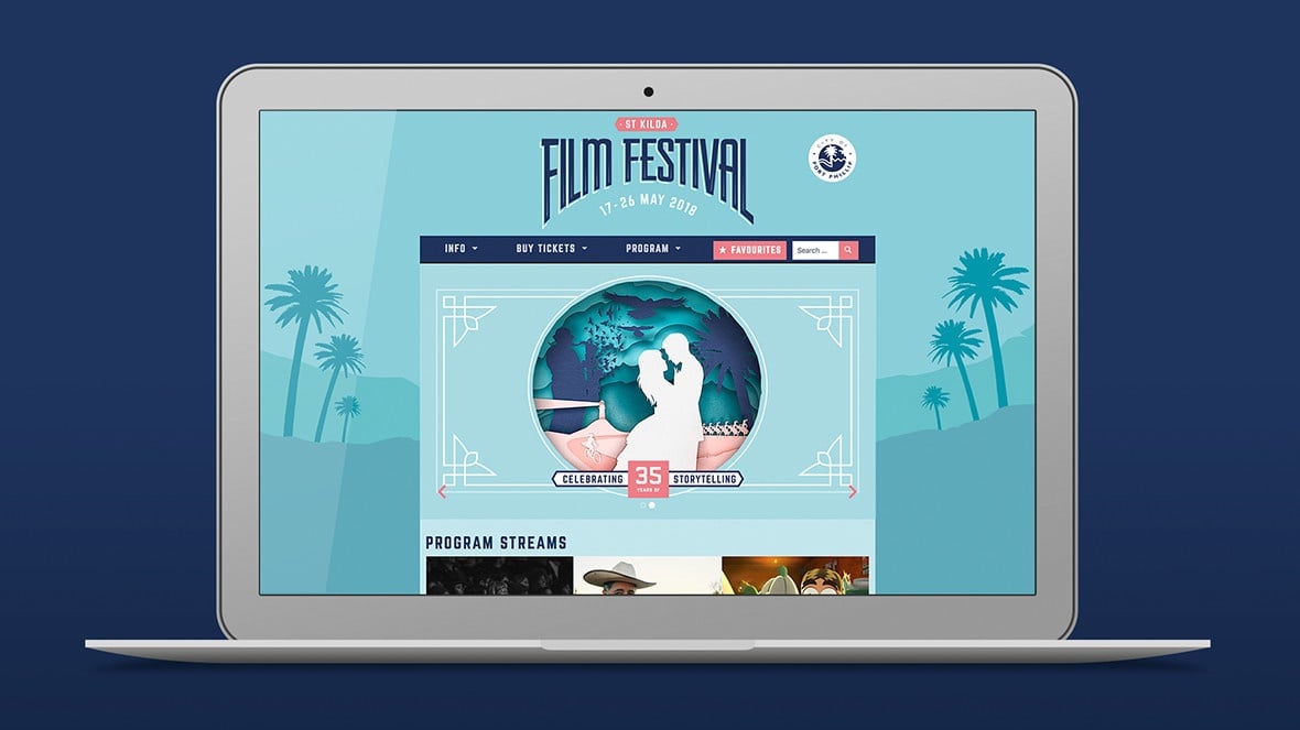 City of Port Phillip, St Kilda Film Festival Event Illustration 2 by Hive Creative